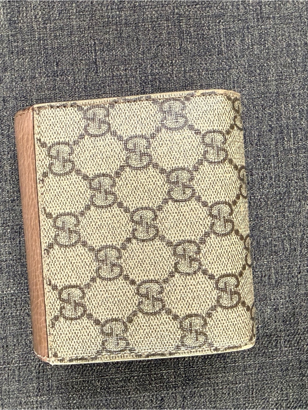 Gucci Rose Pink Leather Wallet with GG Canvas and Gold Logo - Picture 2 of 4